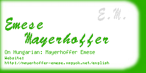 emese mayerhoffer business card